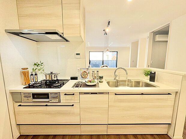 毎日の家事が楽しくなるように考え抜かれたキッチン。