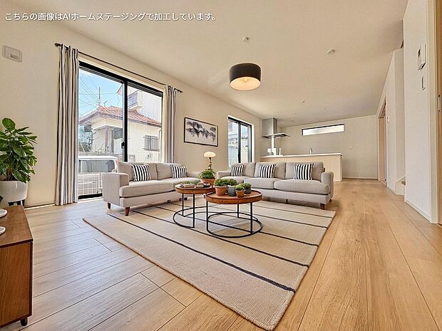 家具やレイアウトでお好みの空間を創り上げられます。 ※現況写真にCGによる画像処理済み