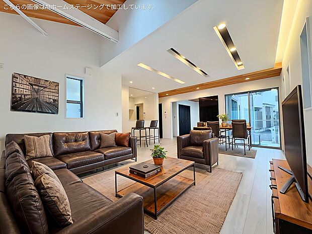 室内には豊かな陽光が注ぎ込み、爽やかな住空間を演出。※現況の物件写真に、ＣＧによる画像処理がされています。