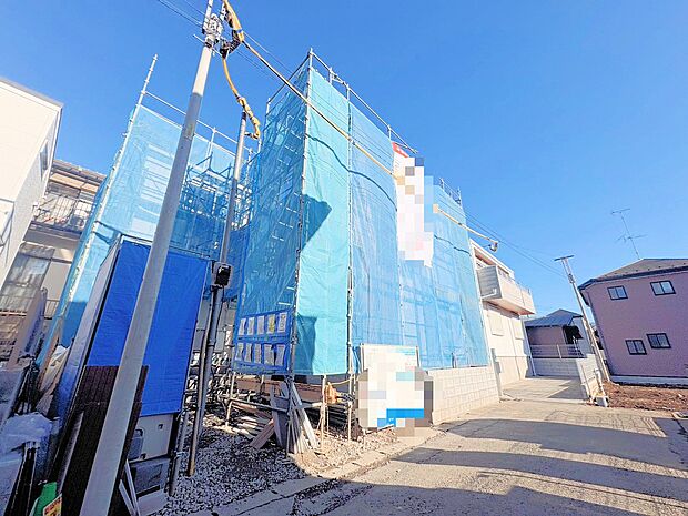 玄関そばに設置した洗面・脱衣室は、帰宅後すぐに手洗いができます。(令和8年1月 撮影)