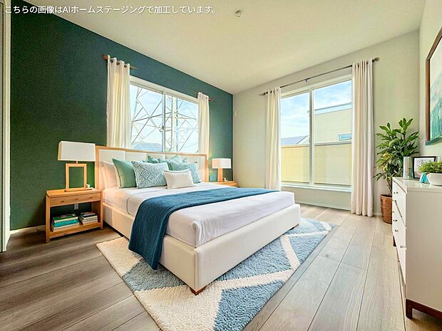 洗練された空間は疲れを癒すプライベートな時間を満喫できます。※現況物件写真にCG画像処理済み