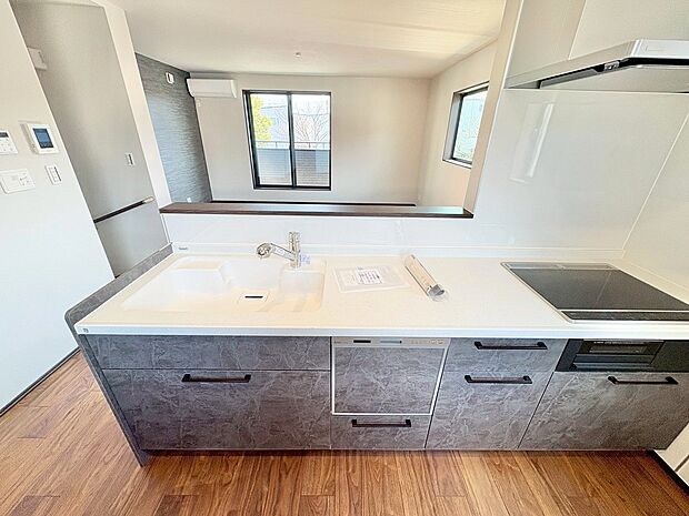 毎日の家事が楽しくなるように考え抜かれたキッチン。