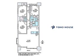 コスモ戸田公園グランシティ 3LDKの間取図画像
