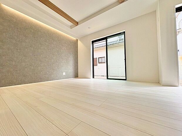 アクセントクロスはお気に入りの家具も引き立たせてくれます。