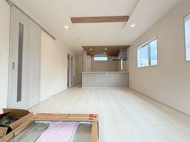 折上天井でお洒落なリビング空間にこだわりました。