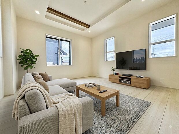 家族の暮らしに寄り添う可変型のフレキシブルな間取り。※現況物件写真にCG画像処理済み