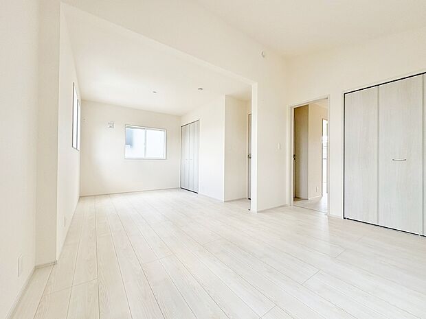 二部屋に分けて個室にできる可変型空間です。