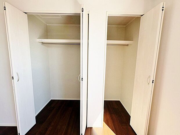 各お部屋にしっかりと収納スペースを設けてあります。