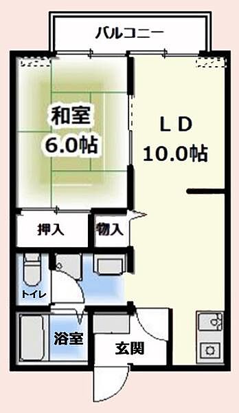 タウンコート田間Ａ ｜千葉県東金市田間１丁目(賃貸アパート1LDK・2階・40.92㎡)の写真 その2