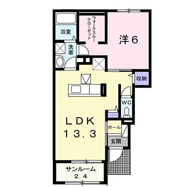 鳥取県境港市上道町(賃貸アパート1LDK・1階・51.37㎡)の写真 その2