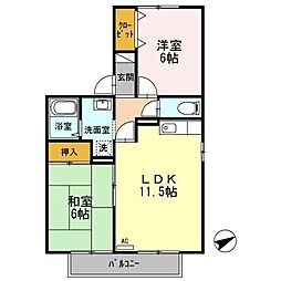 スカイスクレーパーA 2LDKの間取図画像