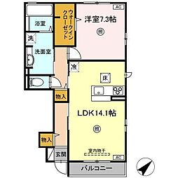 サンライズ 1LDKの間取図画像