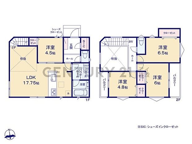 吹抜のある17.75帖のゆったりLDK！