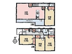 川崎市川崎区旭町2丁目　中古一戸建て 4LDKの間取り