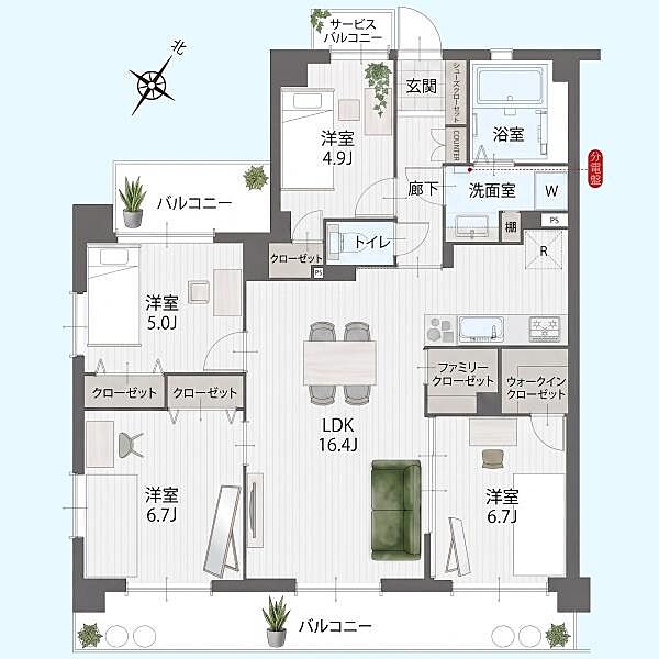 間取り：312001291544