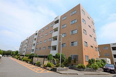 明るい外観が特徴の建物です。手入れされた植栽が入口周辺を彩ります。道路が広く出入りがしやすい環境です。駐車スペースも確保されています。周辺も開放感のある雰囲気です。