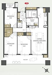 間取図画像 3LDK