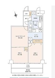 ダイアパレス河辺第2 2LDKの間取図画像