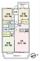 ダイアパレス青梅新町 3LDKの間取り