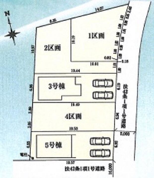 ご覧の物件は3号棟です。