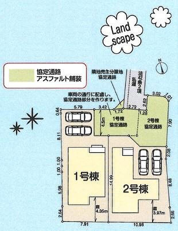 ご覧の物件は1号棟です。