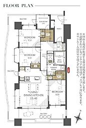 レクセルマンション福生第2 3LDKの間取り