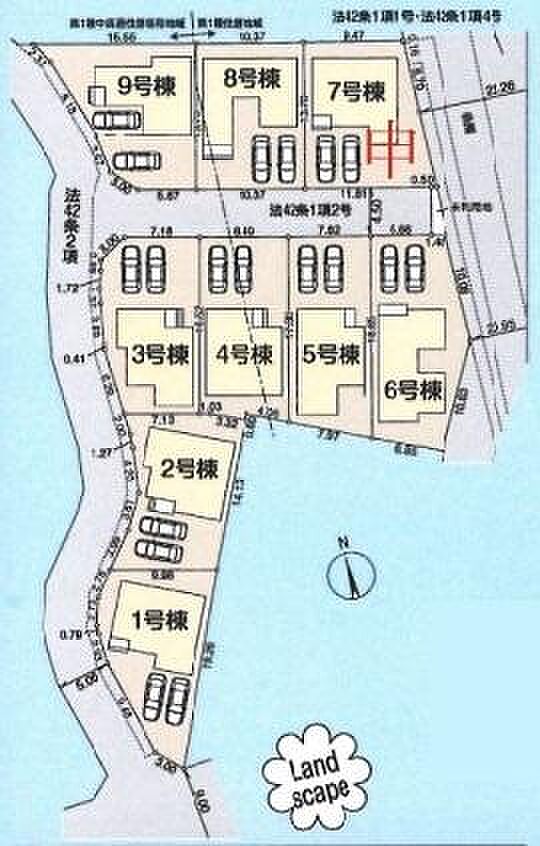 ご覧の物件は3号棟です。