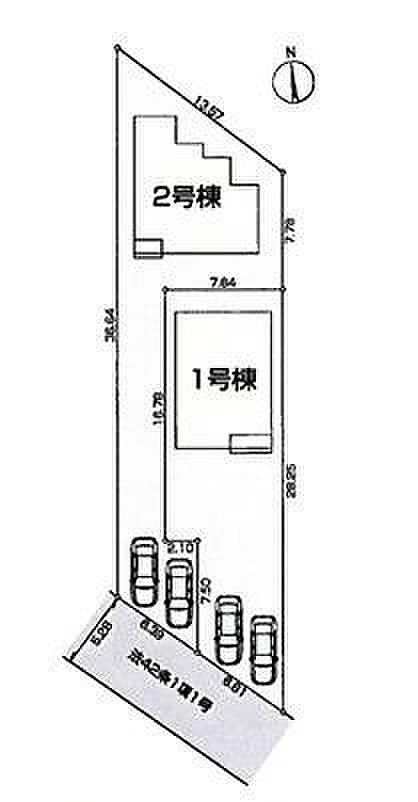 ご覧の物件は2号棟です