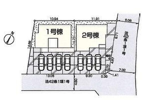 ご覧の物件は2号棟です。