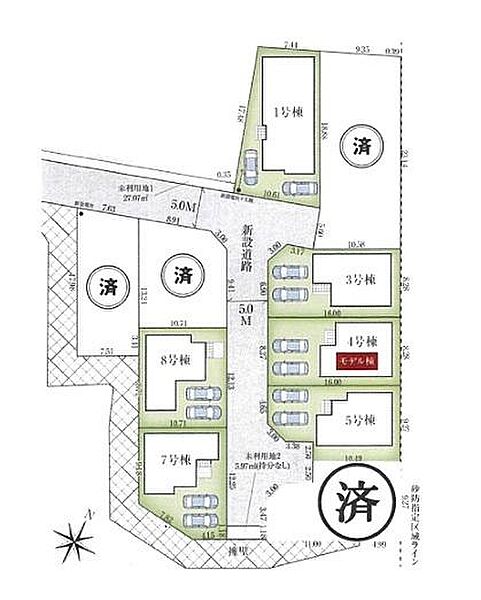 ご覧の物件は4号棟です。