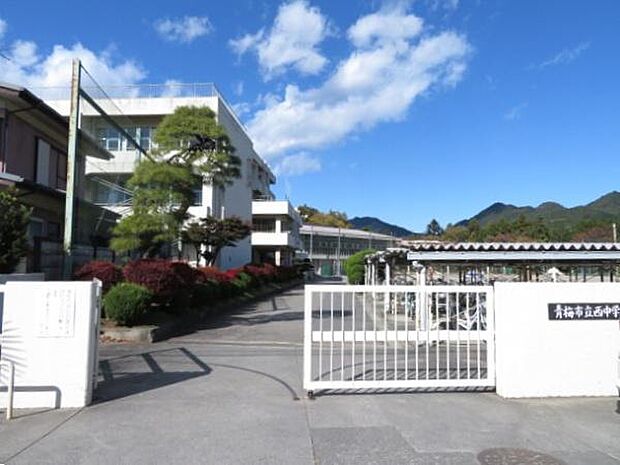 青梅市立西中学校まで2009m
