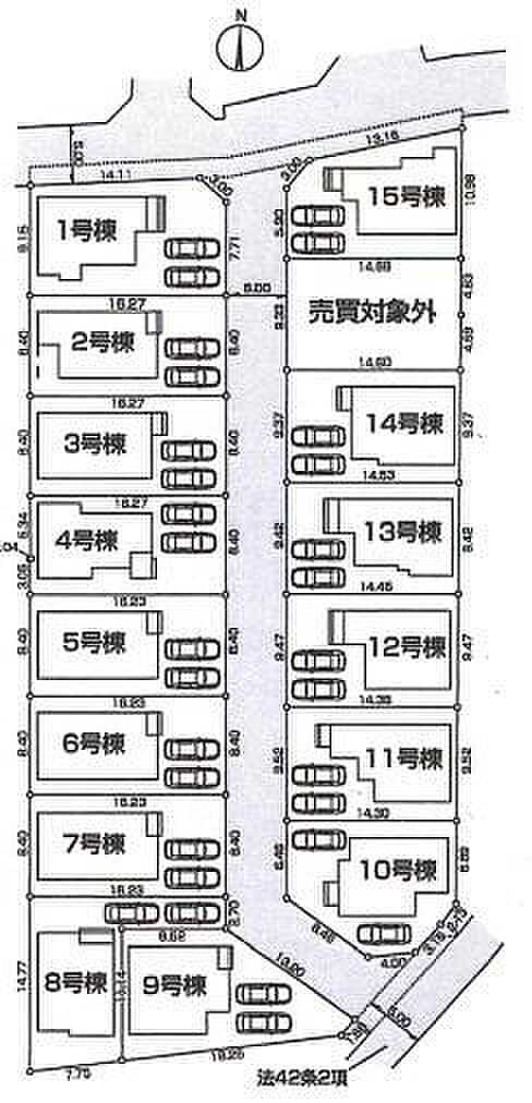 ご覧の物件は13号棟です。