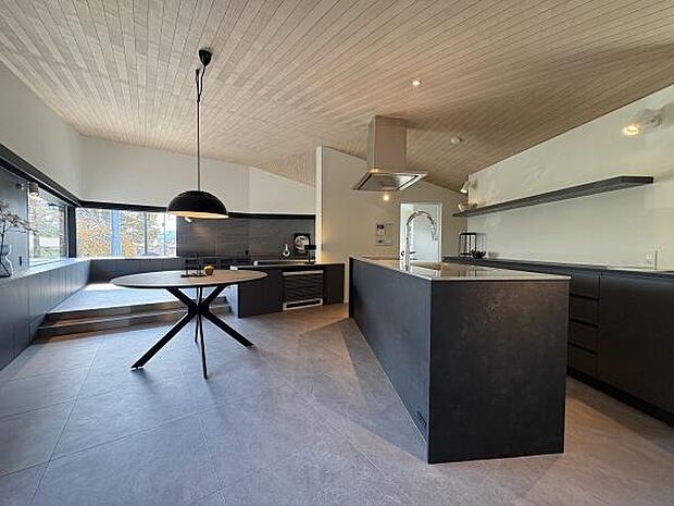 開放感がある2階ワンフロアのリビング。