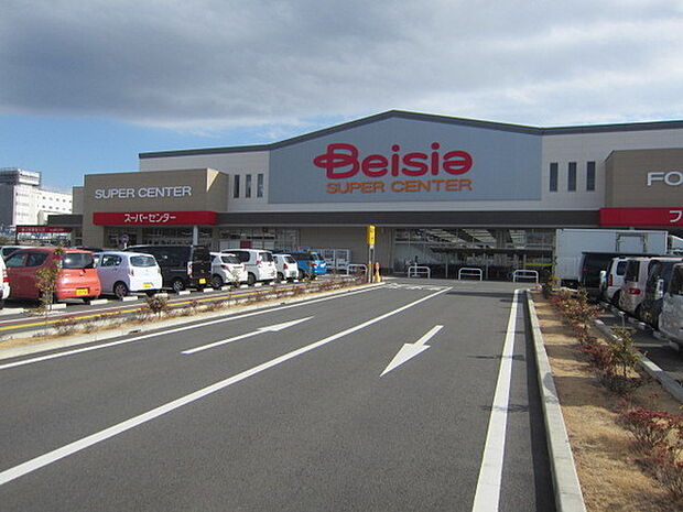 ベイシア青梅インター店まで747m、食品・日用品・衣料がワンフロアで揃います。近辺には道を挟んで向こう側にカインズホームがあります。