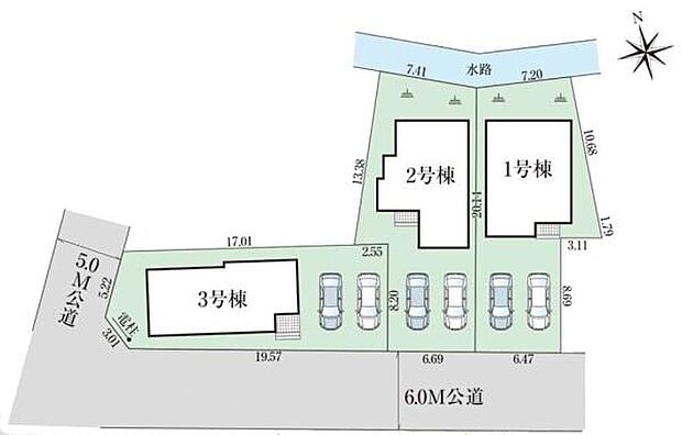 ご覧の物件は2号棟です。
