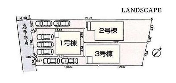 ご覧の物件は3号棟です。