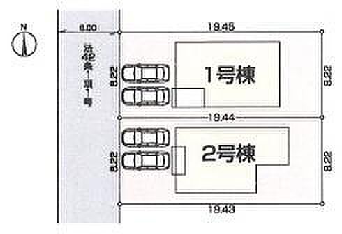 ご覧の物件は2号棟です。