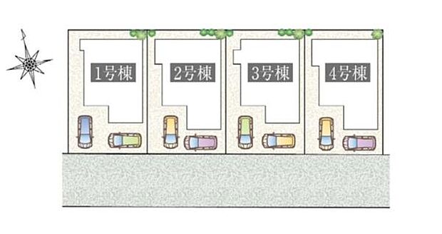 ご覧の物件は2号棟です。