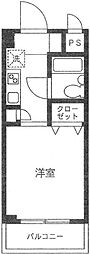 モナークマンション武蔵新城2 ワンルームの間取図画像