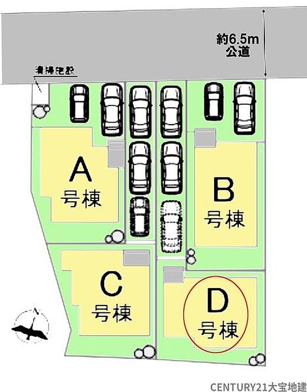 【全体区画図】D号棟