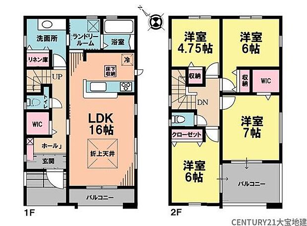 ■2号棟■4ＬＤＫ＋ウォークインクローゼット×2