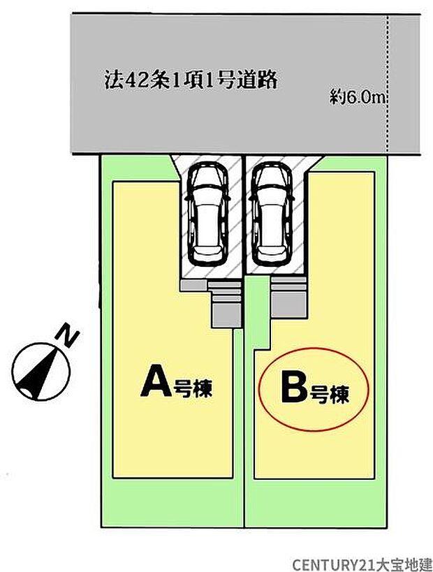 【全体区画図】B号棟