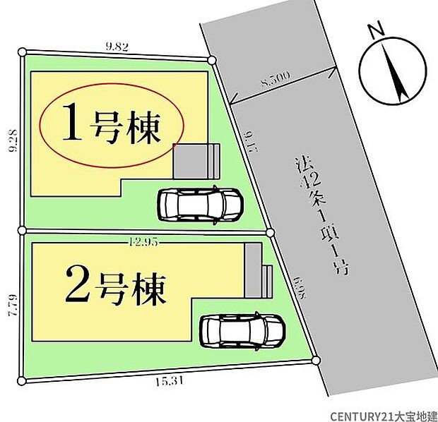 【全体区画図】1号棟