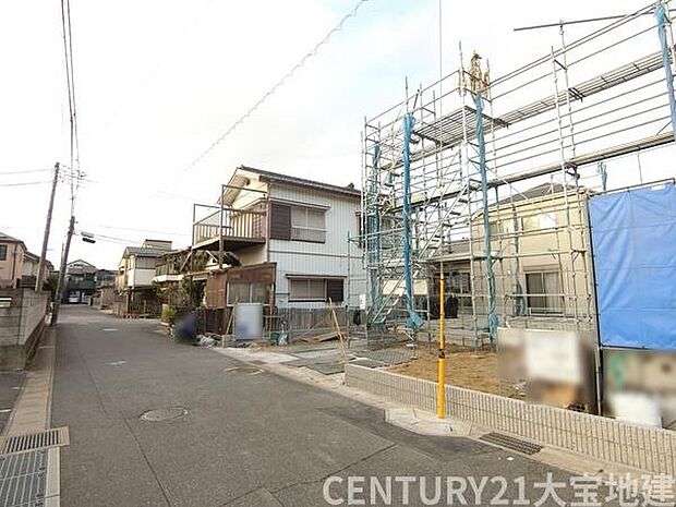 幅員約5ｍ道路に接道　1月22日撮影