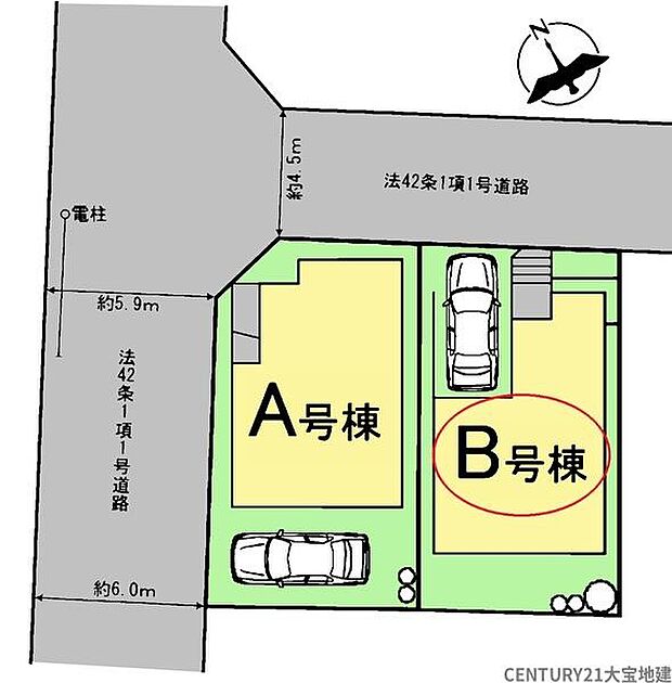 【全体区画図】B号棟