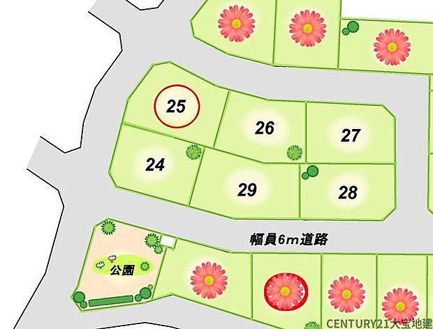 ■25号地■北西角地■56坪