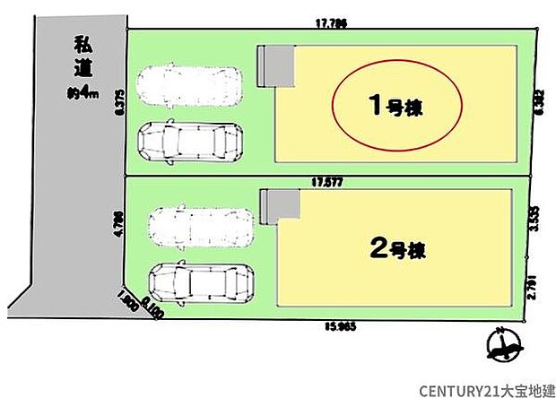 【全体区画図】1号棟