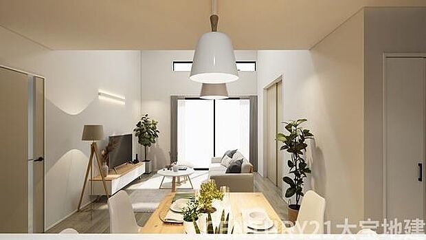 (4号棟)完成予想図■LDK18.7帖※イメージパースの為、実際とは異なる場合がございます。