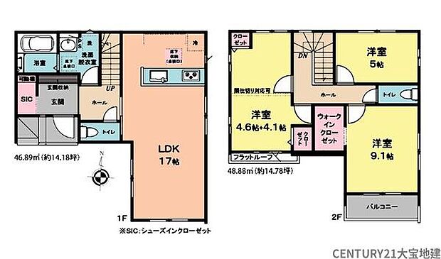 ■3（4）ＬＤＫ＋シューズクローク＋ウォークインクローゼット■南向きバルコニー