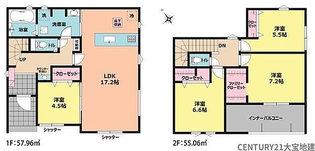 ■4LDK+ファミリークローク■広々洗面室
